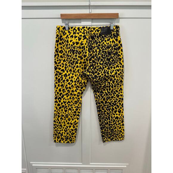 R13 Yellow Leopard Joey Jean Size 27 - Picture 3 of 5